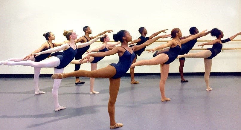 POWERING THE LARGEST, LONGEST STANDING DALLAS DANCE COMPANY Dallas Black Dance Theatre students rehearsing
